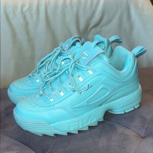 Fila Light Blue Disruptor Shoes